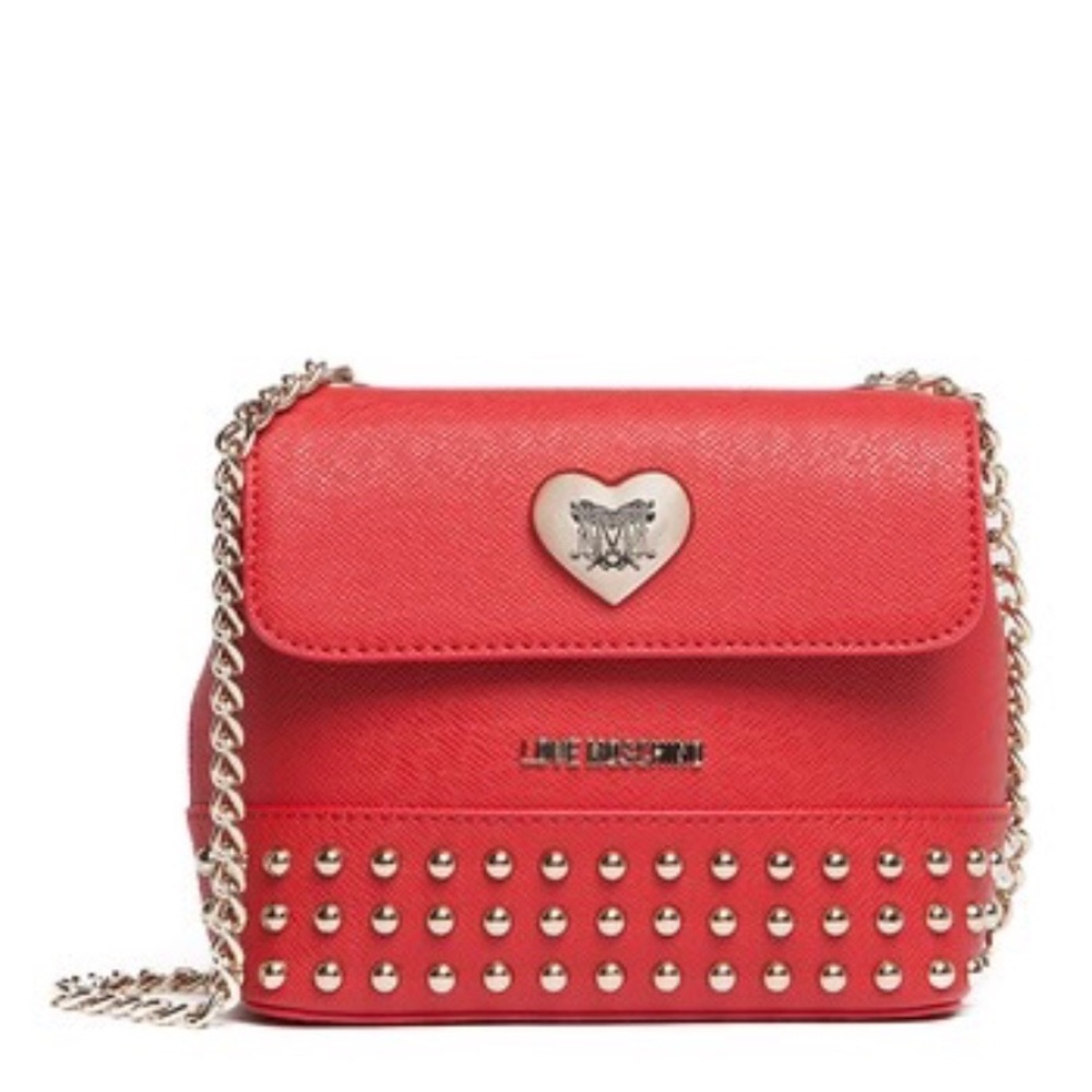 red love moschino crossbody bag
